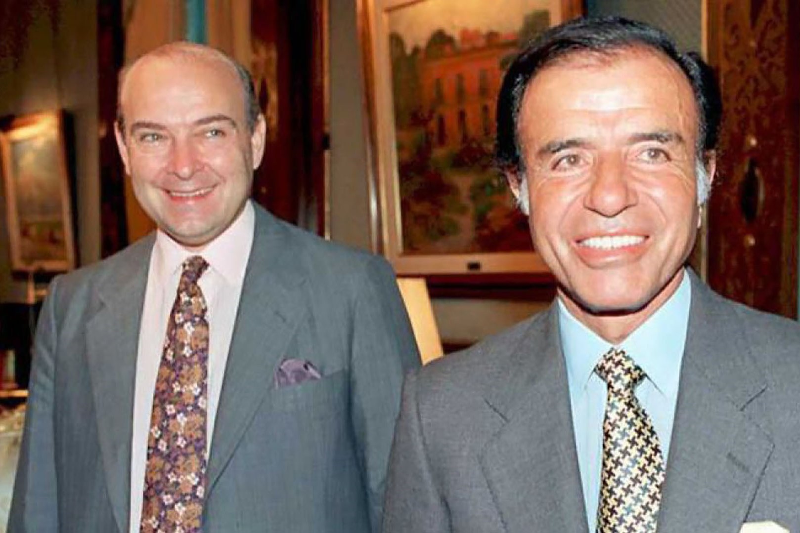 Ministro Domingo Cavallo con el presidente Carlos Menem